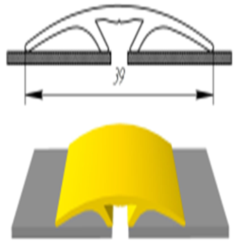 Алюмінієвий поріг з прихованим кріпленням шириною 39 мм (АП-013)