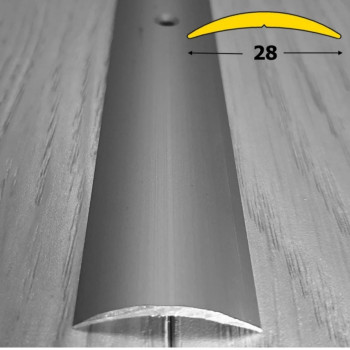 Алюмінієвий підлоговий поріг шириною 28 мм, АП-004 (золото, срібло)
