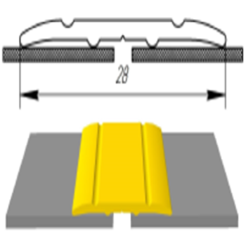 Підлоговий алюмінієвий поріг шириною 28 мм (АП-005)