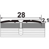Підлоговий алюмінієвий поріг шириною 28 мм (АП-005)