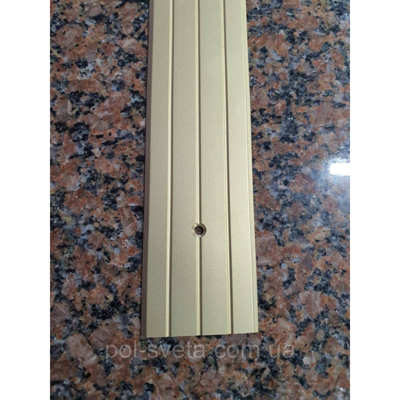 Підлоговий поріг алюмінієвий  шириною 50х2.35 мм, золото