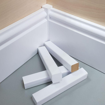 Комплект брусків до плінтуса Супер Профіль Білий 115х18х18мм 6 шт Сполучний брусок Бруски для плінтуса