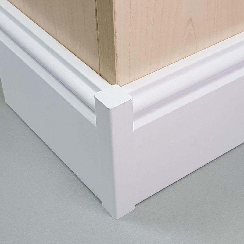 Комплект брусків до плінтуса Супер Профіль Білий 115х18х18мм 6 шт Сполучний брусок Бруски для плінтуса