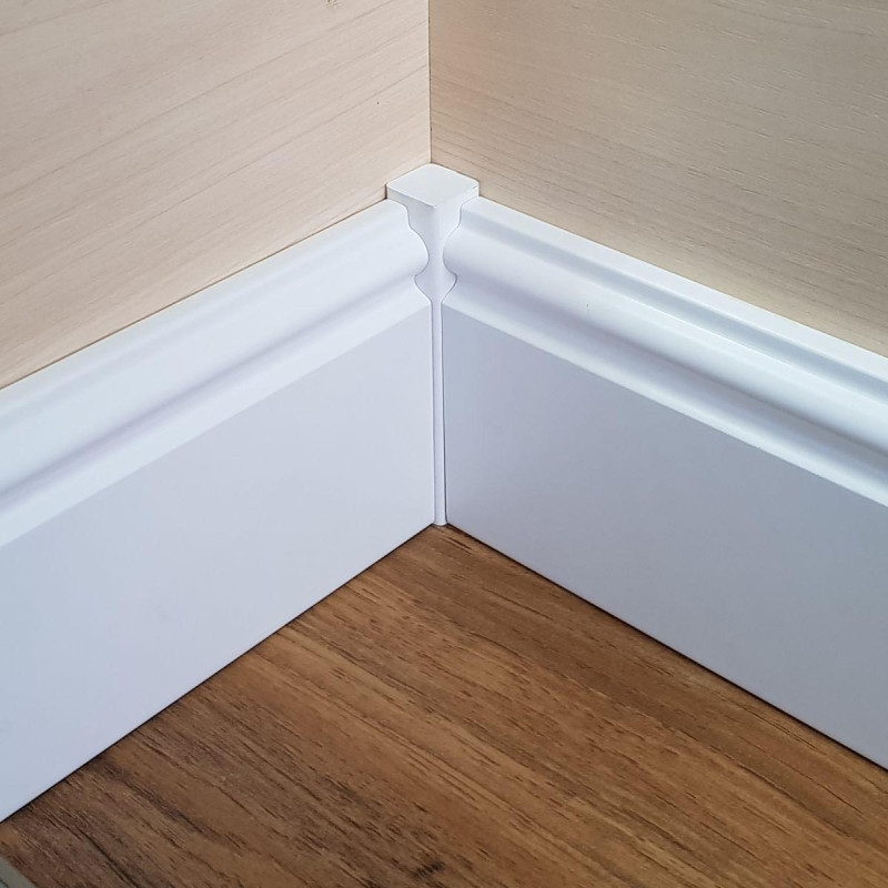 Комплект брусків до плінтуса Супер Профіль Білий 115х18х18мм 6 шт Сполучний брусок Бруски для плінтуса