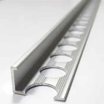 Торцевий алюмінієвий профіль для плитки товщиною 8 мм, довжина 2,7 м, Срібло