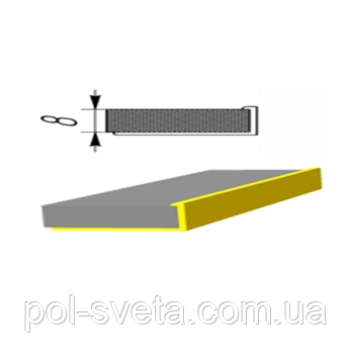 Торцевий алюмінієвий профіль для плитки товщиною 8 мм, довжина 2,7 м, Срібло