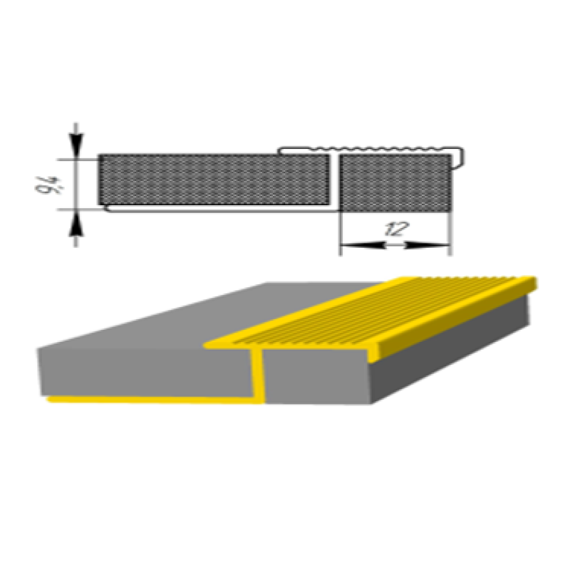 Алюмінієвий профіль для плитки, Срібло (ПЛ-210)