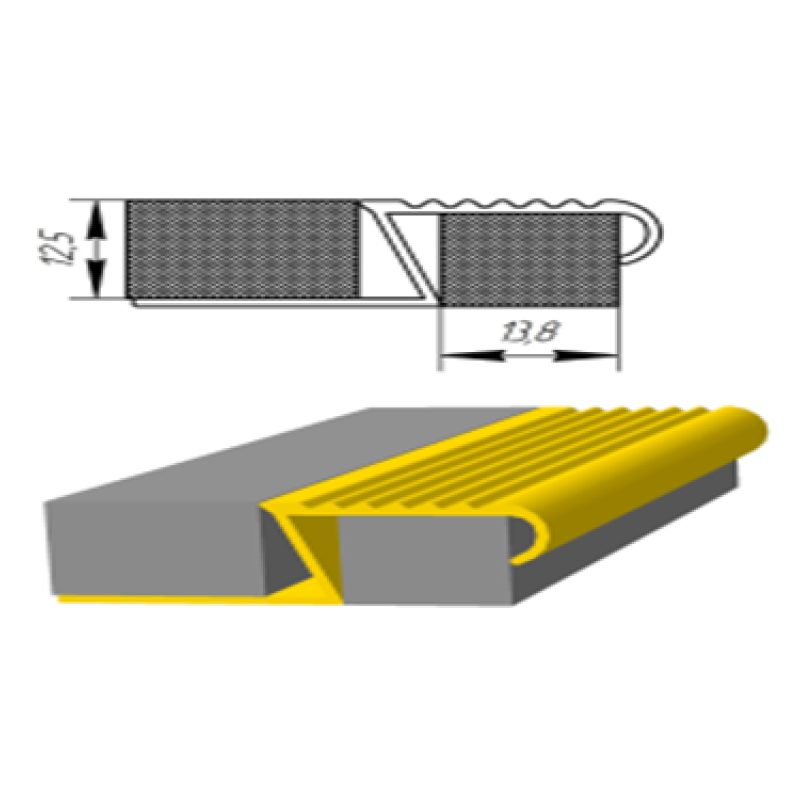 Кутовий алюмінієвий профіль на сходи під плитку 10 мм, довжина 2,7 м,