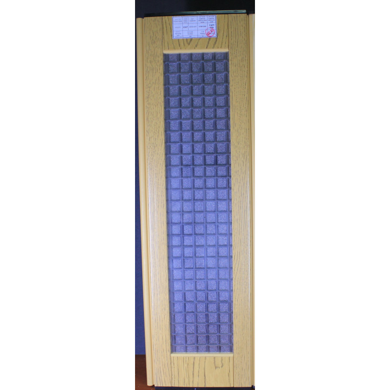 Двері міжкімнатні Symfonia складна (гармошка) зі склом ПВХ Vinci Decor Світлий дуб