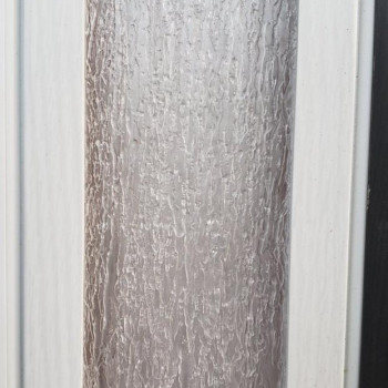 Двері міжкімнатні Symfonia складна (гармошка) зі склом ПВХ Vinci Decor  Арктичний білий