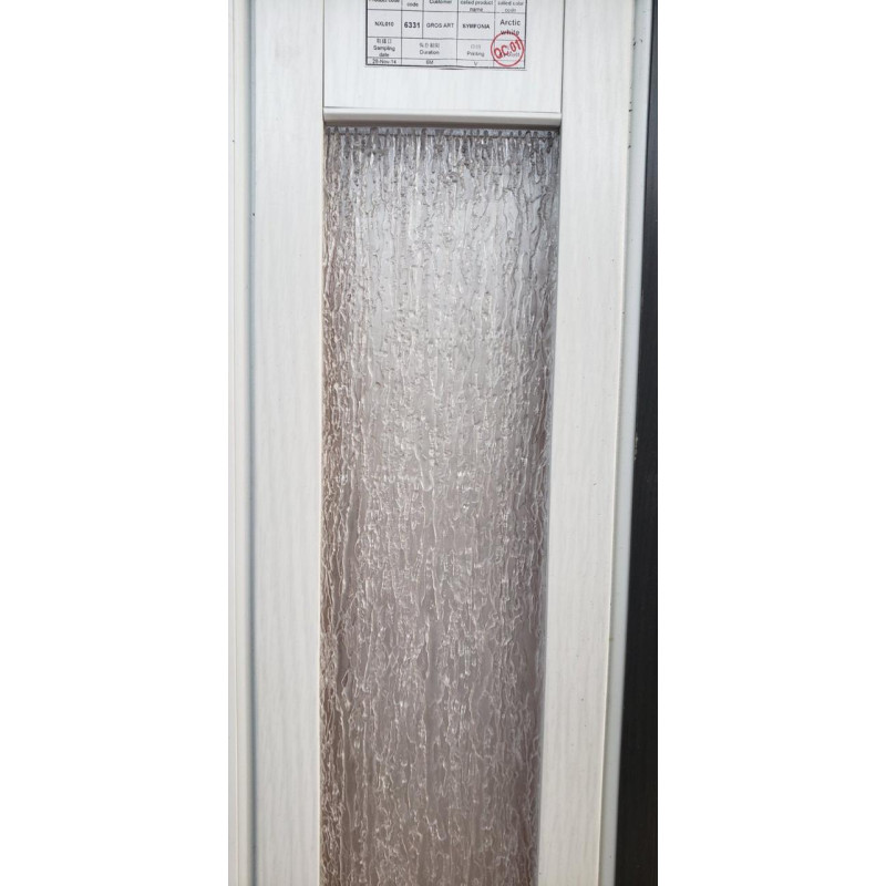 Двері міжкімнатні Symfonia складна (гармошка) зі склом ПВХ Vinci Decor  Арктичний білий