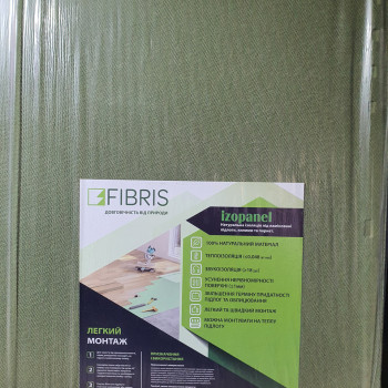 Підкладка під ламінат Fibris Izopanel Тихий хід 4 мм Натуральна підкладка під паркет Звукоізоляційна підкладка