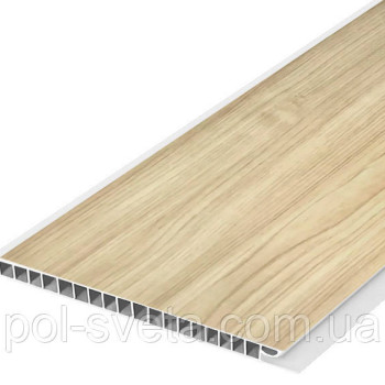Панель пластикова Decomax Клен світлий 6000х250х8мм Вагонка пластикова для стін Декор пластик для стелі