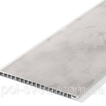 Панель пластикова Decomax Онікс сірий 6000х250х8 мм Листові пластикові панелі для стін Настінні пвх панелі