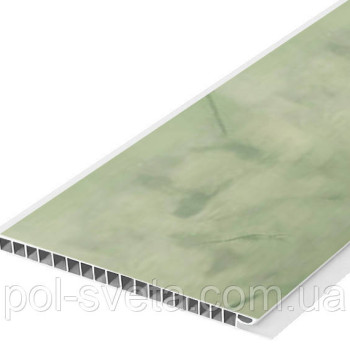 Панель пластикова Decomax ON-03 Онікс зелений 6000х250х8 мм Пластикове покриття для стін Стельова панель