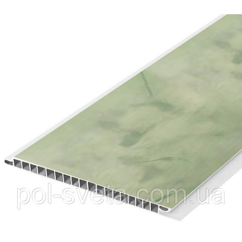 Панель пластикова Decomax ON-03 Онікс зелений 6000х250х8 мм Пластикове покриття для стін Стельова панель