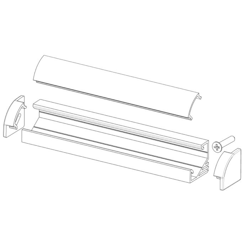 LED-профіль ПАК 0051 (матова лінза)