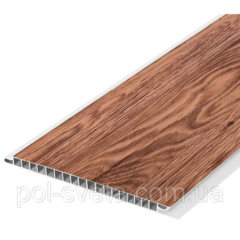 Панель пластикова Decomax Redwood 6000х250х8 мм Декоративний пластик для стін Листові панелі пвх