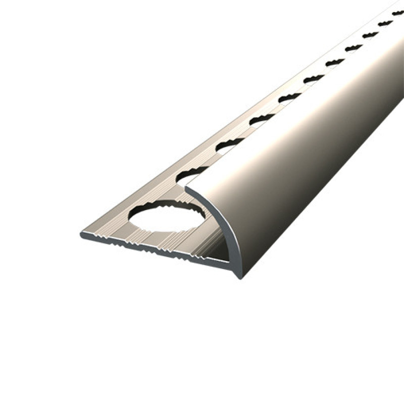 Алюмінієвий профіль для плитки 8 мм, довжина 2.7 м, Шампань (ПЛ-201)