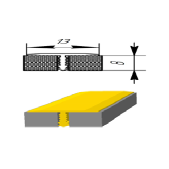 З'єднувальний алюмінієвий профіль Т-подібний для плитки, ширина 13 мм, довжина 2,7 м, Срібло-золото