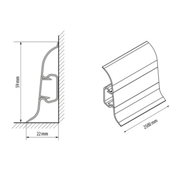 Плінтус ПВХ Cezar No 91