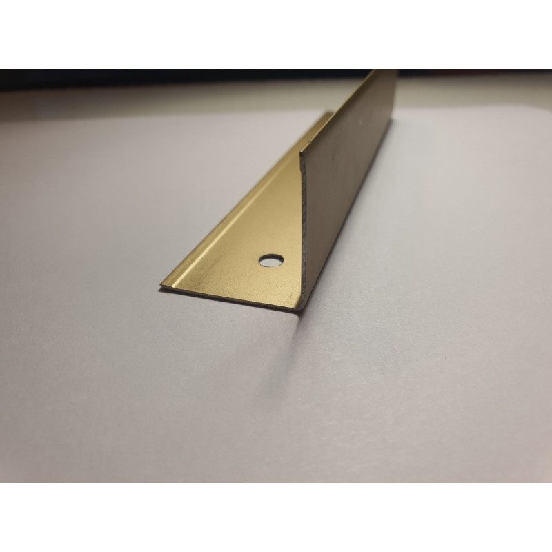 Декоративний алюмінієвий Куточок 15х15х1,0 золото