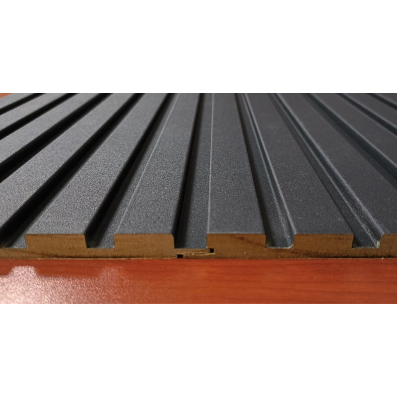 Стінові рейкові панелі Супер Профіль 12117 ( Антрацит )