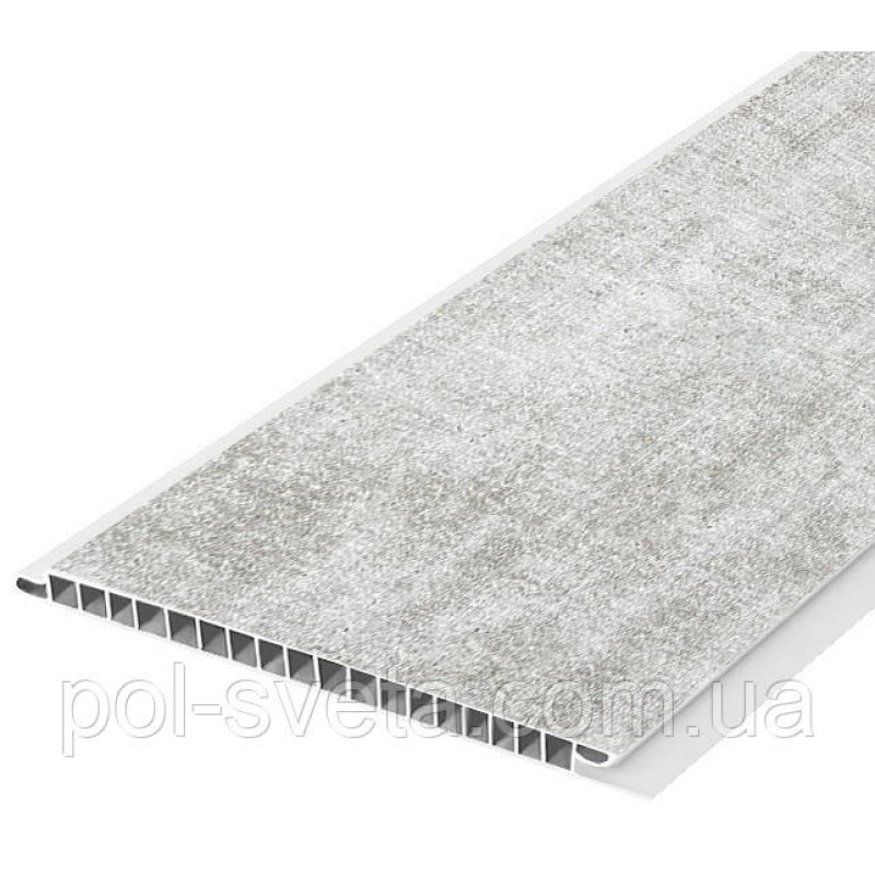 Панель пластикова Decomax Сонгал сірий 2700х250х6 мм Обшивка пластикова для стін Пластикові панелі пвх