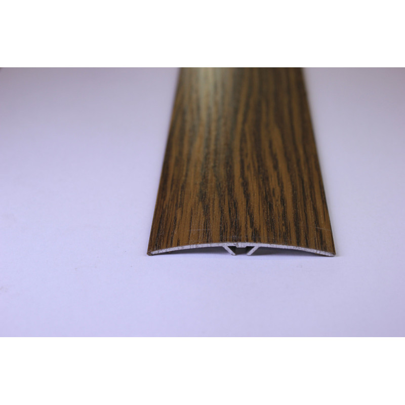 Напівкруглий підлоговий поріг з прихованим кріпленням шириною 60 мм, Горіх (АП-014)