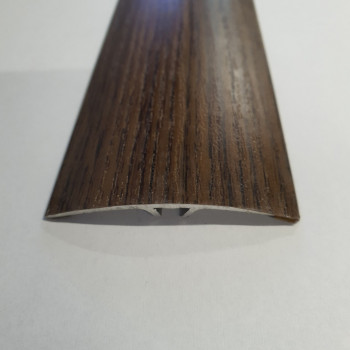 Напівкруглий підлоговий поріг з прихованим кріпленням шириною 60 мм, Горіх (АП-014)