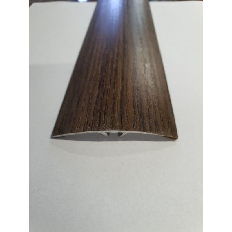 Напівкруглий підлоговий поріг із прихованим кріпленням завширшки 60 мм, Горіх (АП-014) 1800