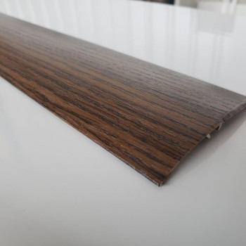 Напівкруглий підлоговий поріг із прихованим кріпленням завширшки 60 мм, Горіх (АП-014) 1800