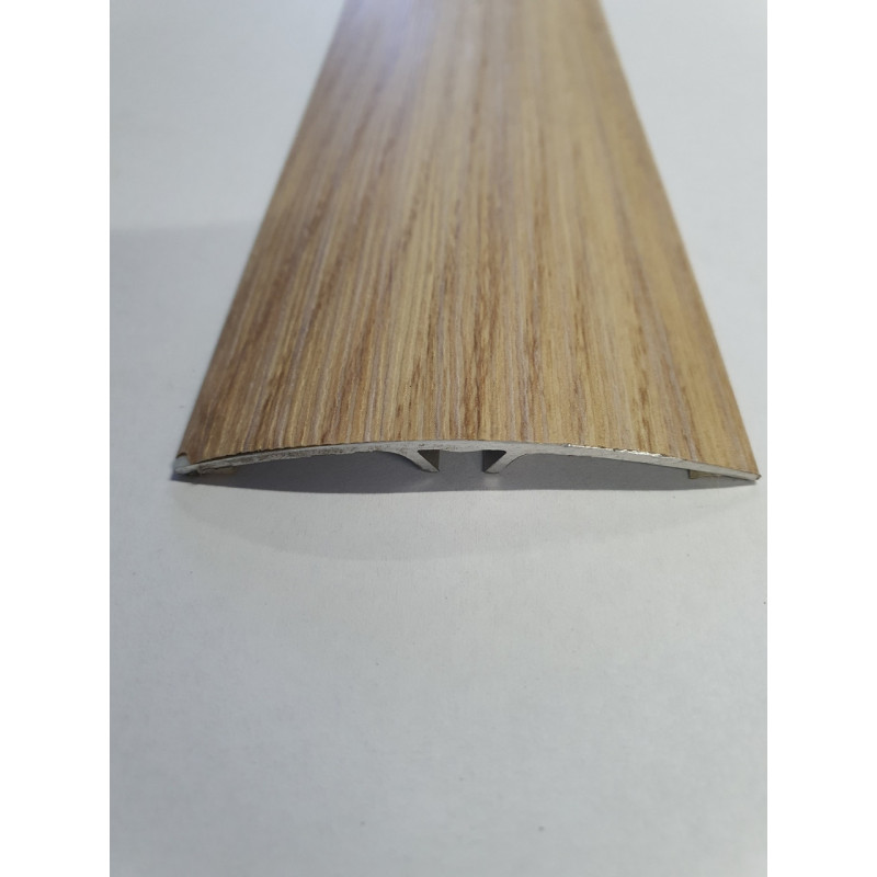 Напівкруглий підлоговий поріг з прихованим кріпленням шириною 60 мм, Дуб Сірий (АП-014)