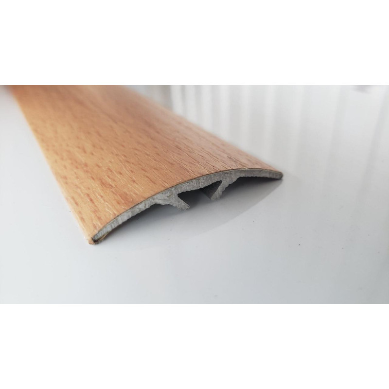 Алюмінієвий поріг із прихованим кріпленням завширшки 40 мм, Бук (АП-013) 1800