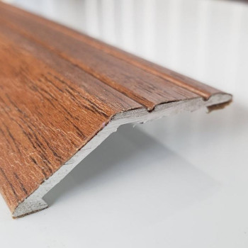 Алюмінієвий підлоговий поріг для перепаду 10 мм, ширина 40 мм, Лісовий горіх (АП-008) 1800