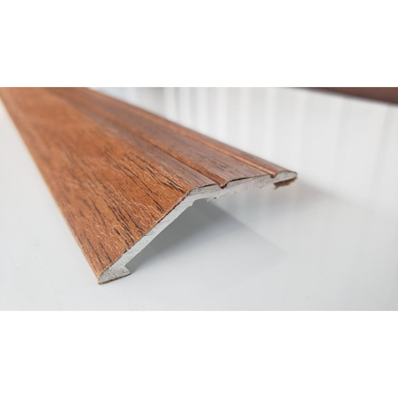 Алюмінієвий підлоговий поріг для перепаду 10 мм, ширина 40 мм, Лісовий горіх (АП-008) 1800