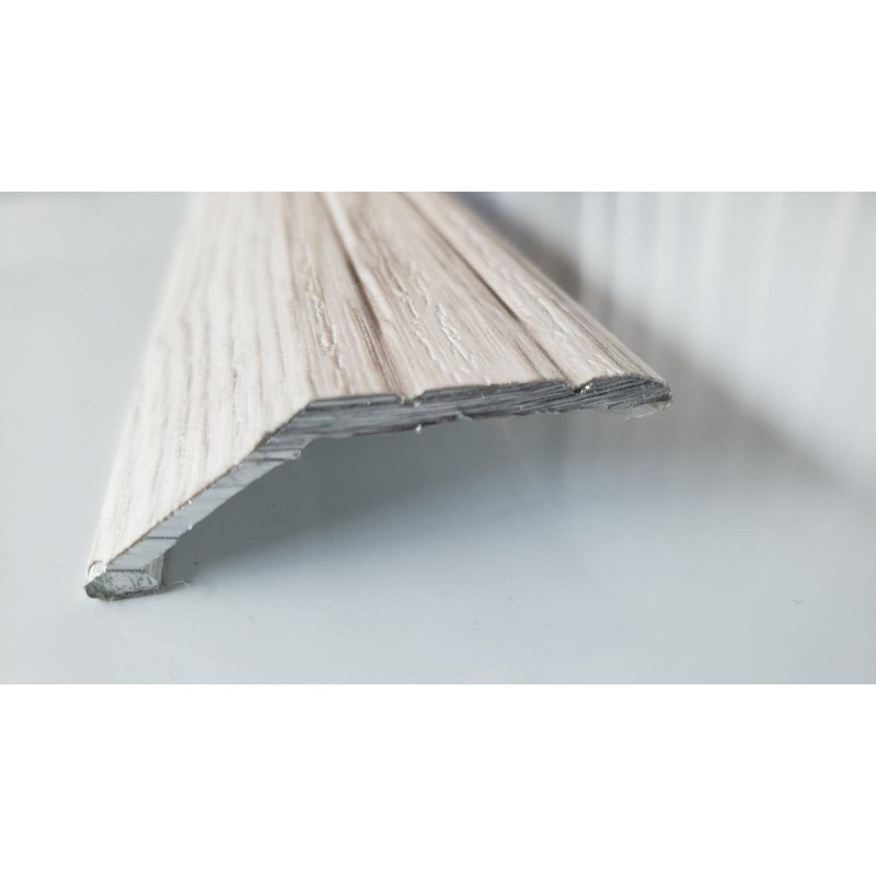 Алюмінієвий підлоговий поріг для перепаду 10 мм, ширина 40 мм, Дуб Глазго (АП-008) 2700