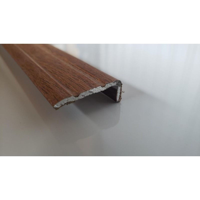 Кутовий алюмінієвий поріжок, Горіх Лісовий (ламінація) УЛ-120