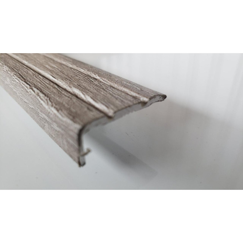 Кутовий алюмінієвий поріжок, Дуб попелястий (ламінація) УЛ-120 2700