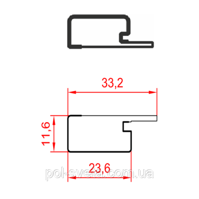 Стартова та фінішна планка МДФ ( Дуб, антрацит, венге, дуб сонома, пекан, титан гофті, білий, чорний)