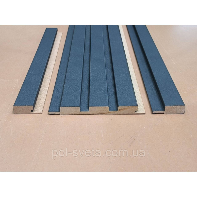 Стартова та фінішна планка МДФ ( Дуб, антрацит, венге, дуб сонома, пекан, титан гофті, білий, чорний)