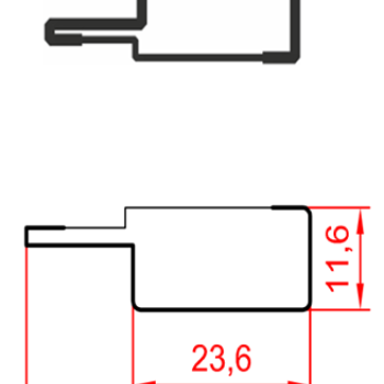 Фінішна планка МДФ ( Дуб, антрацит, венге, дуб сонома, пекан, титан гофті, білий, чорний)