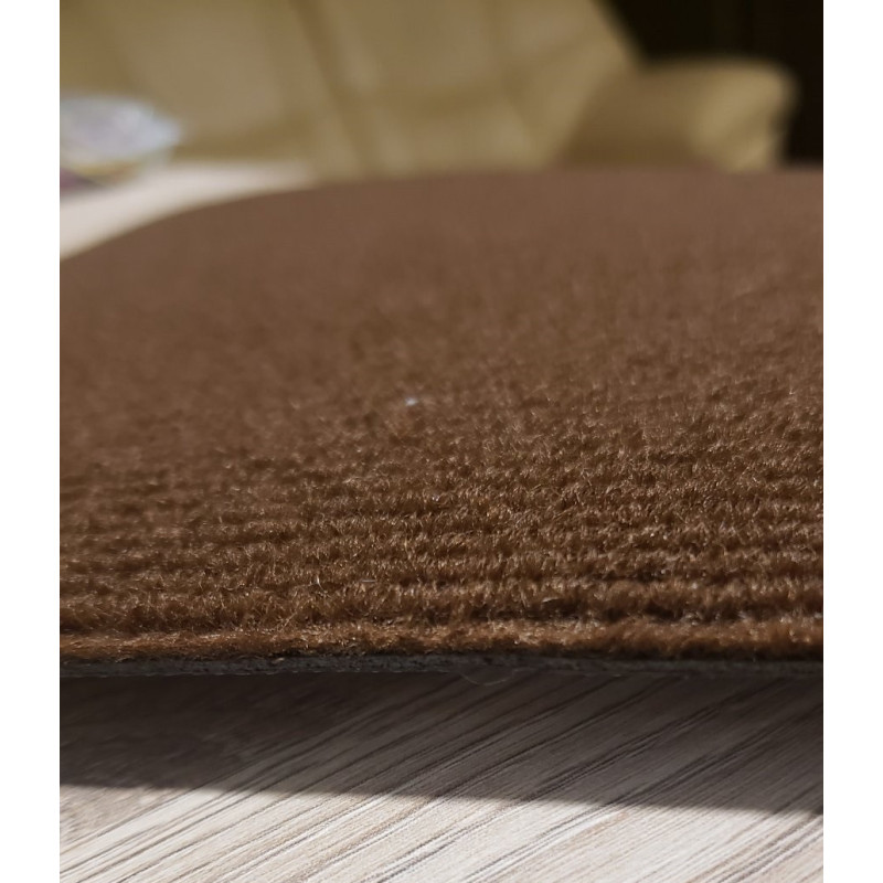 Самоклеюча плитка під ковролін 60х60 коричневий