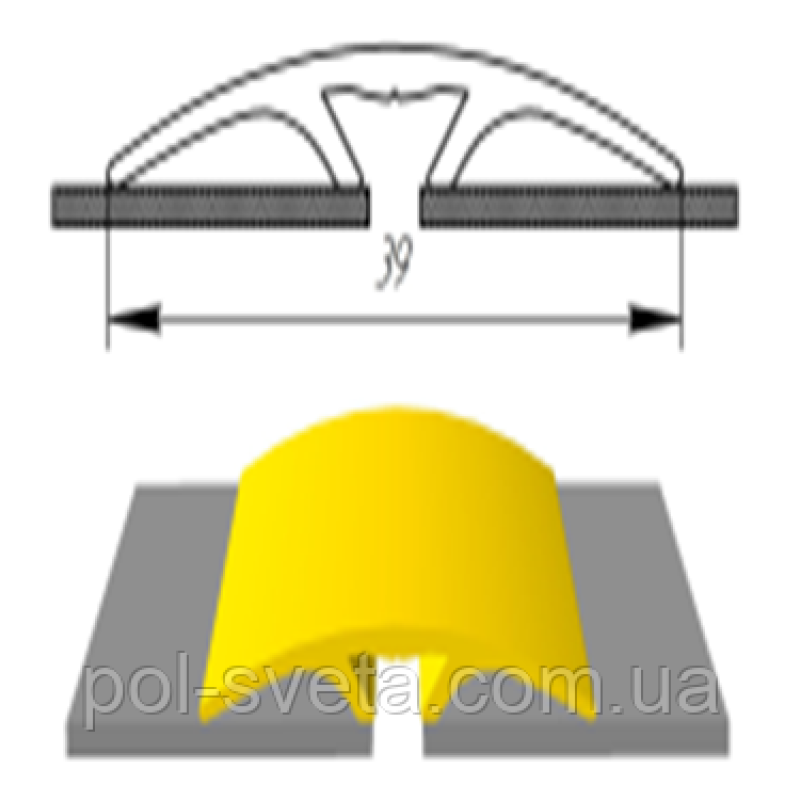 Алюмінієвий поріг 40мм приховане кріпленняАП-013 довжина 2700 мм