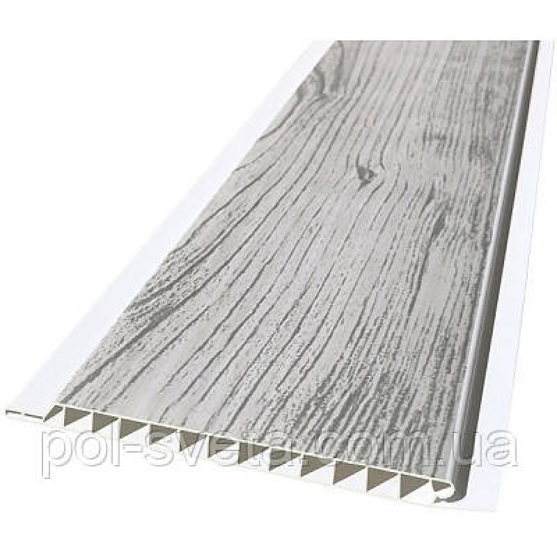 Панель пластикова Decomax Дуб вибілений 6000х100х7 мм Декоративний пластик для стін Листові пластикові панелі