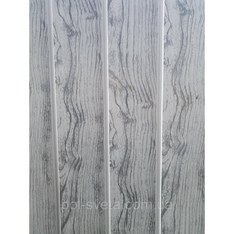 Панель пластикова Decomax Дуб вибілений 6000х100х7 мм Декоративний пластик для стін Листові пластикові панелі