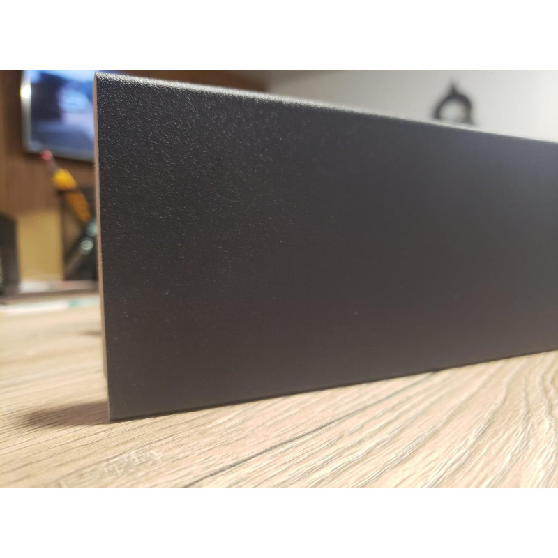 Плінтус Супер профіль ПП1280 Антрацит 2800х79х12.5 мм Ламінований плінтус Мінімалістичний плінтус