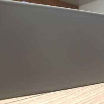 Плінтус Супер профіль ПП 1280 Титан гофті 2800х79х12.5 мм Плоский плінтус для підлоги Плінтус мдф фарбований