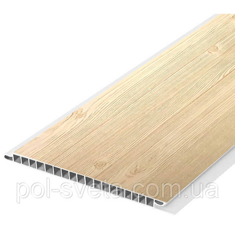 Панель пластикова Decomax D-04 Сосна 6000х250х8 мм Вагонка для стін та стелі Оздоблювальний пластик