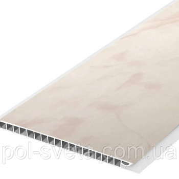Панель пластикова Decomax ON-06 Онікс бежевий 6000х250х8 мм Безшовна пластикова панель Декоративна панель